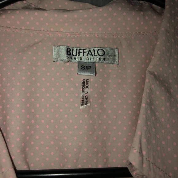 Buffalo David Bitton Shirt Pink Button-Up Cotton - Picture 5 of 10